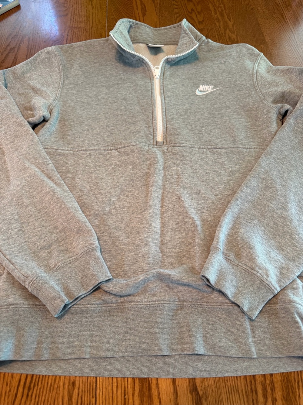 Nike Grey Quarter-Zip Pullover Sweatshirt
